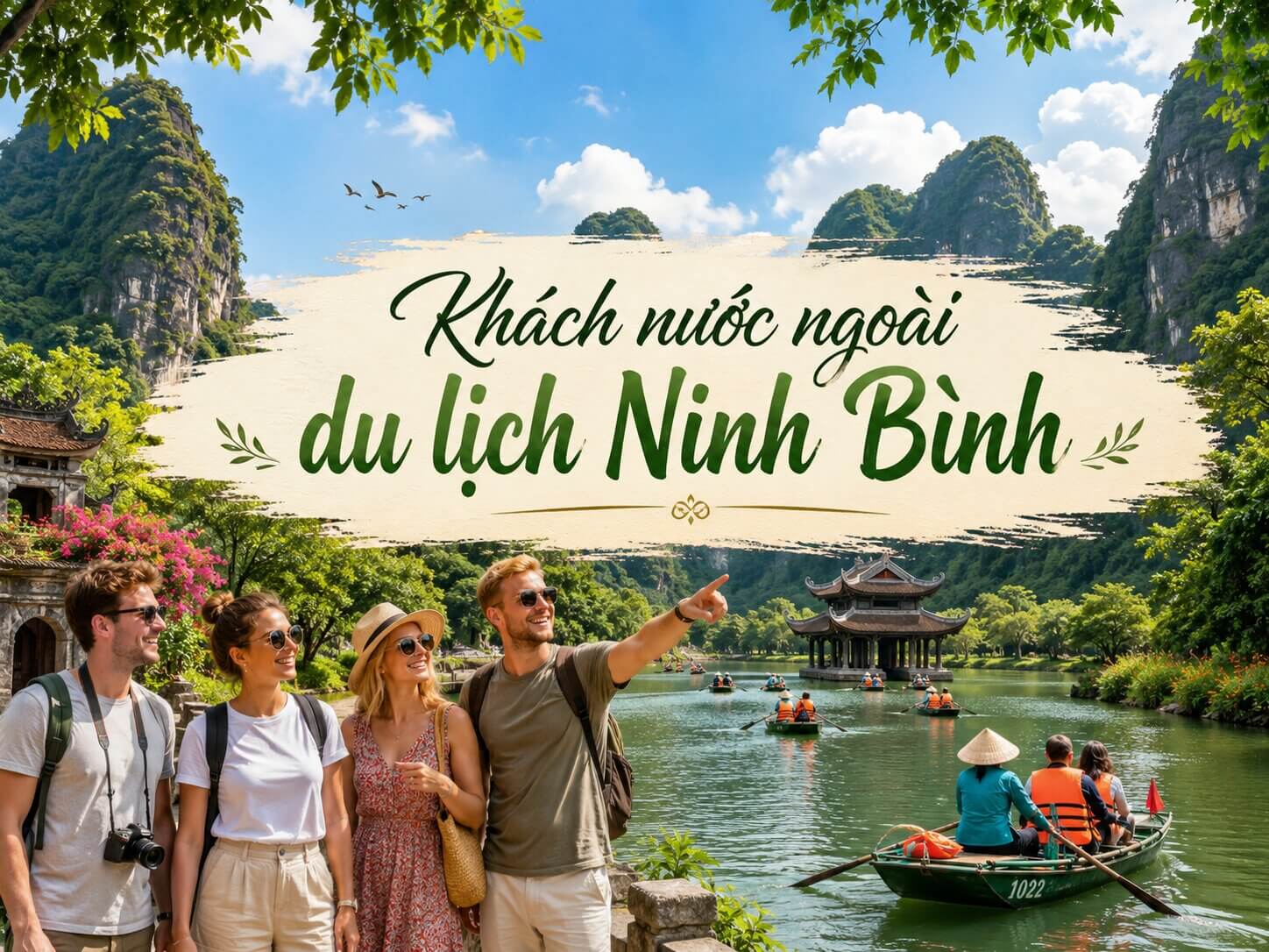 Khách nước ngoài thuê xe Hà Nội Ninh Bình