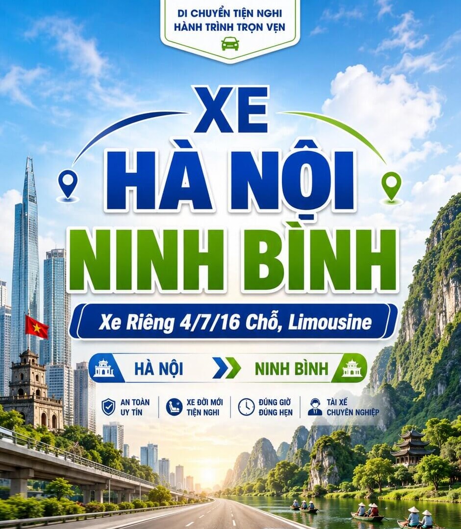 Xe Hà Nội Ninh Bình xe riêng có tài xế – Ninh Bình Local Tour