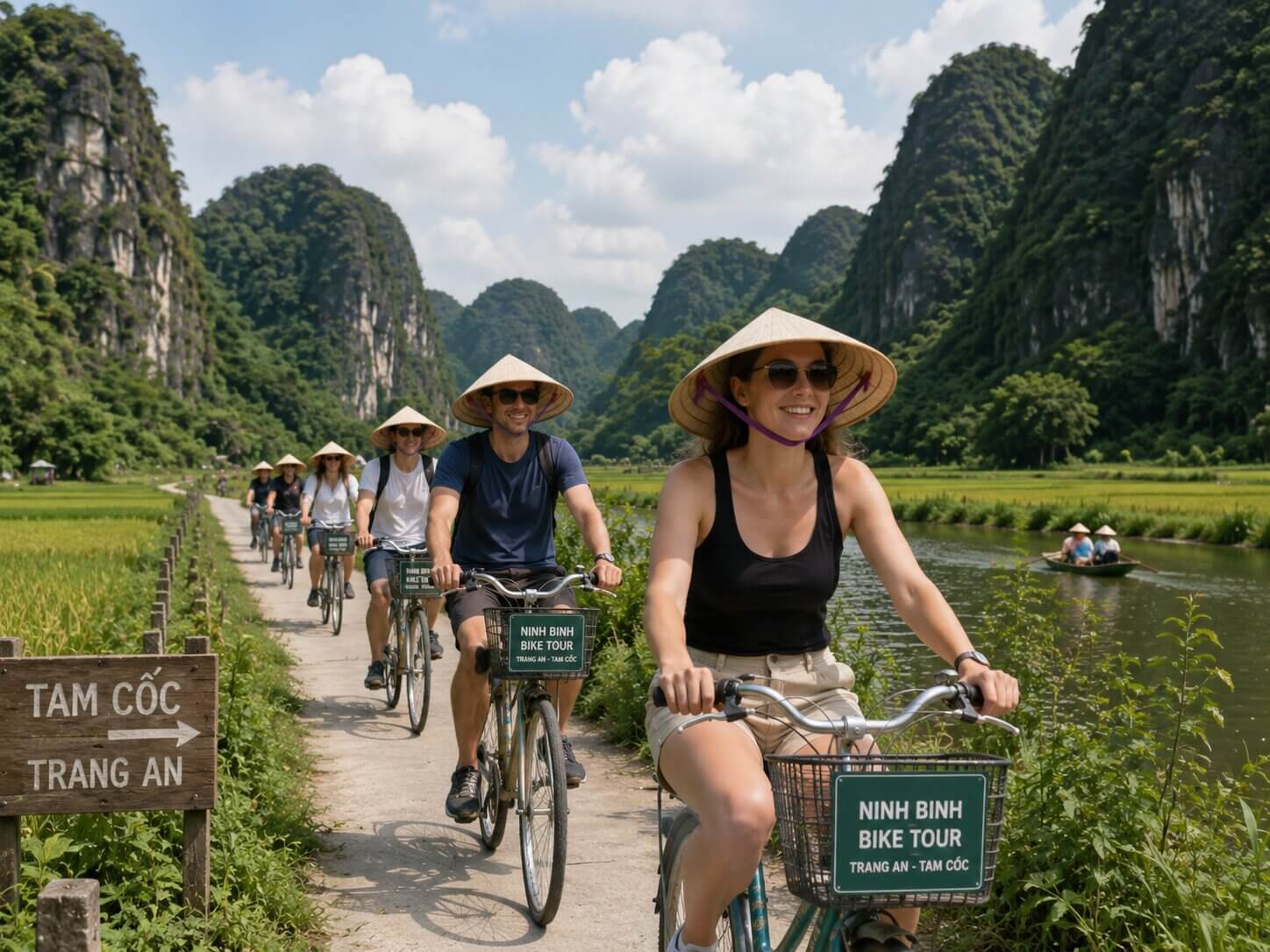 Di chuyển tại Tràng An bằng xe gì hợp lý? Đi Tràng An bằng xe đạp