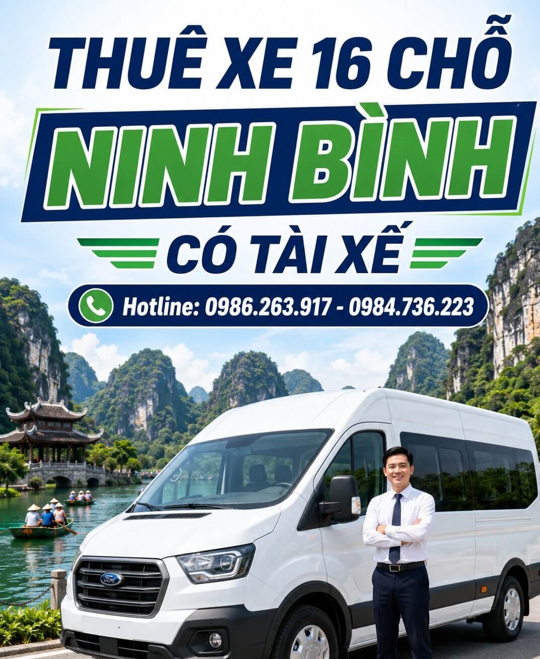 Thuê xe 16 chỗ Ninh Bình có tài xế – Ninh Bình Local Tour