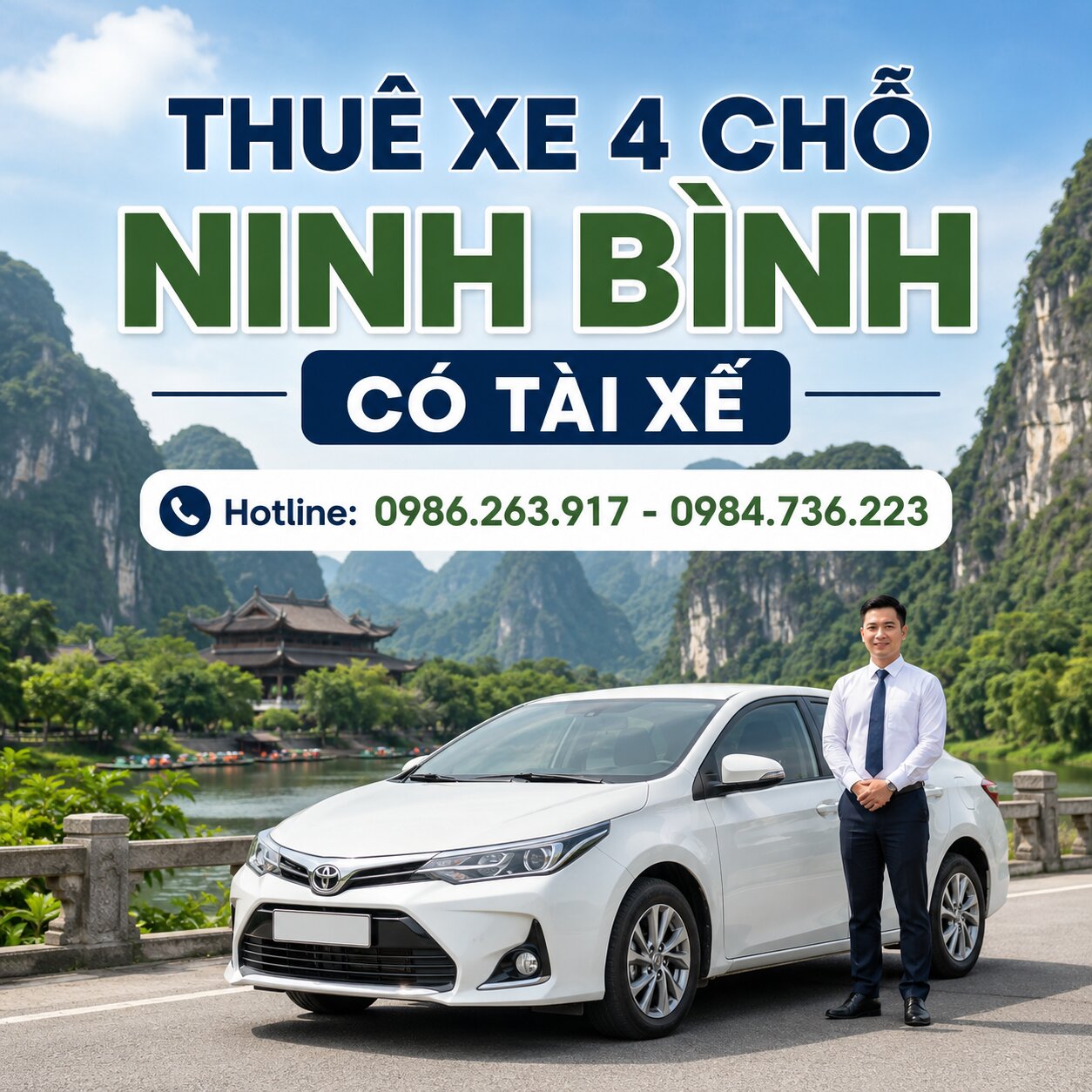 Thuê xe 4 chỗ Ninh Bình có tài xế – Ninh Bình Local Tour