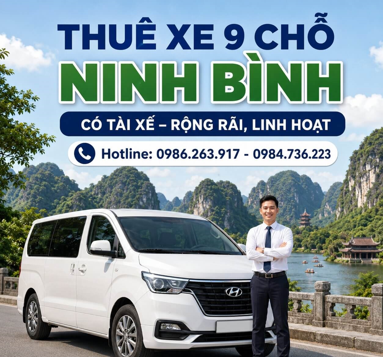 Thuê xe 9 chỗ Ninh Bình có tài xế – Ninh Bình Local Tour