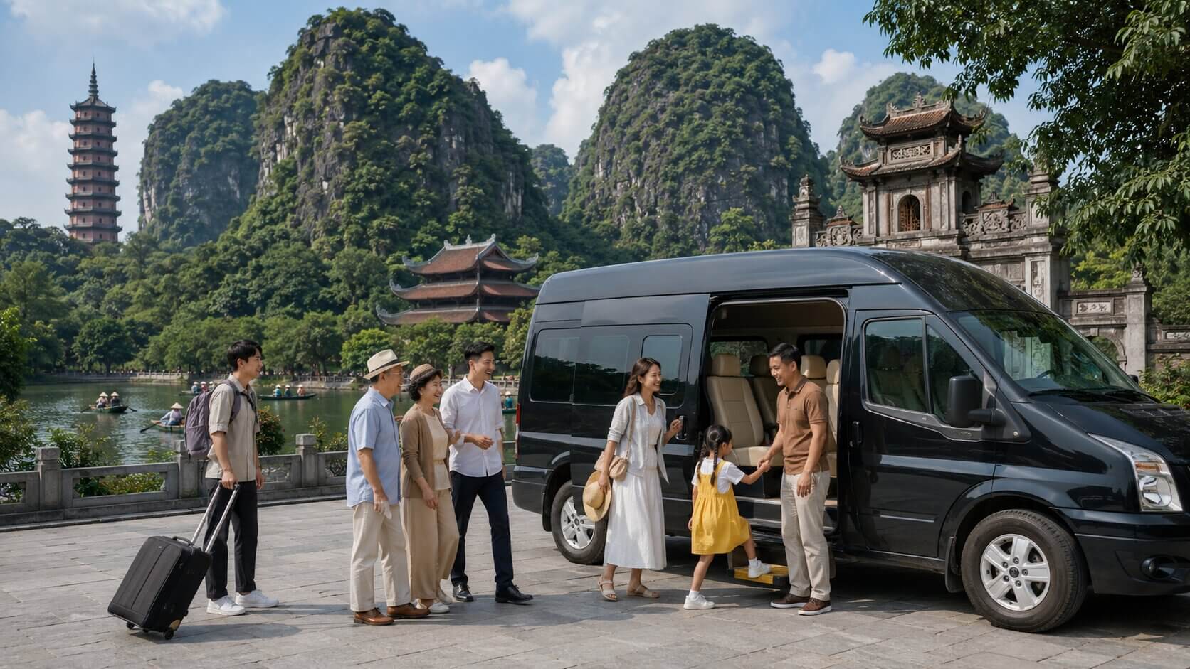 Xe 9 chỗ đi Bái Đính Tràng An Hoa Lư Ninh Bình