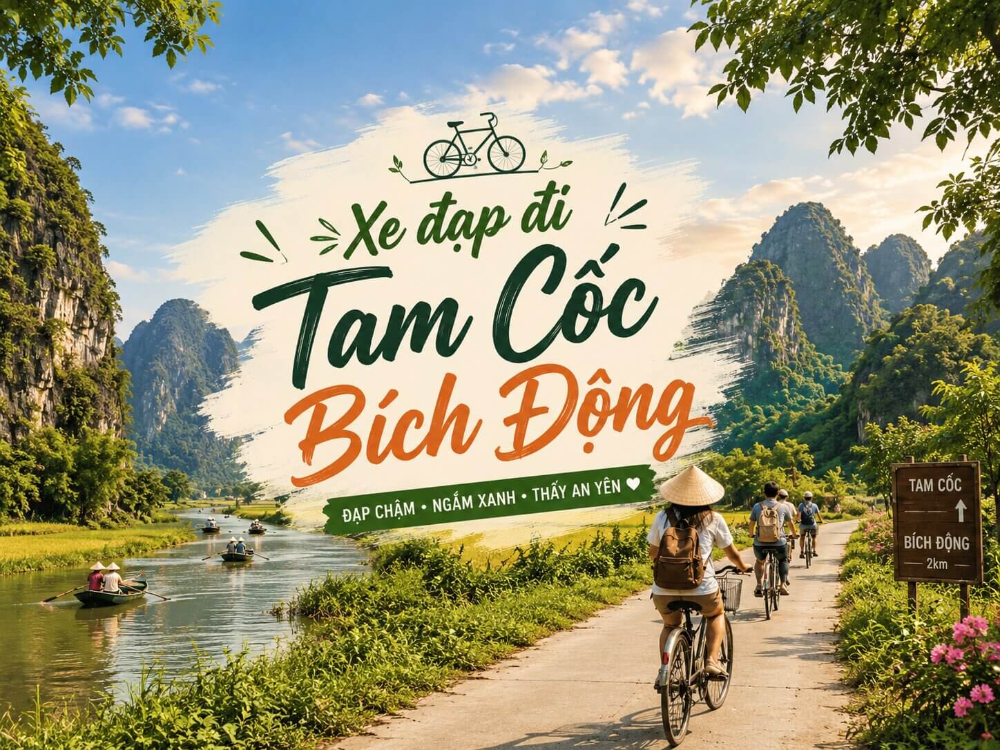 Xe đạp đi Tam Cốc Bích Động Ninh Bình